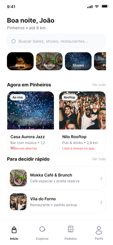 Feed personalizado oficial do app Sextoou