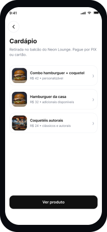 Cardápio e local oficial no app Sextoou